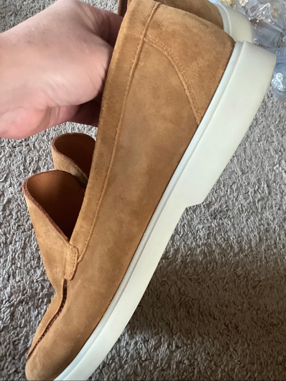 Magnanni Suede Slip-On Loafer in Tan